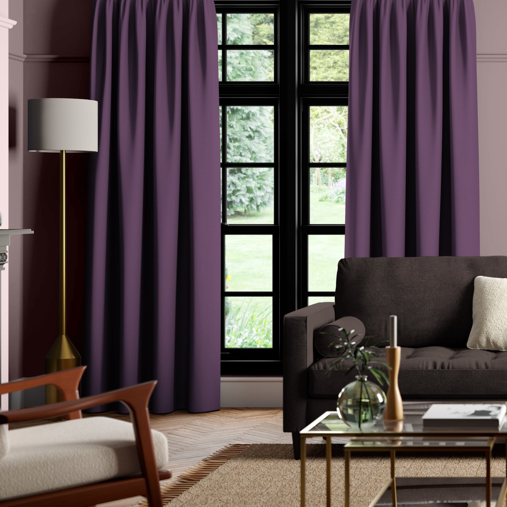 Panama Cotton Made to Measure Curtains Panama Heather