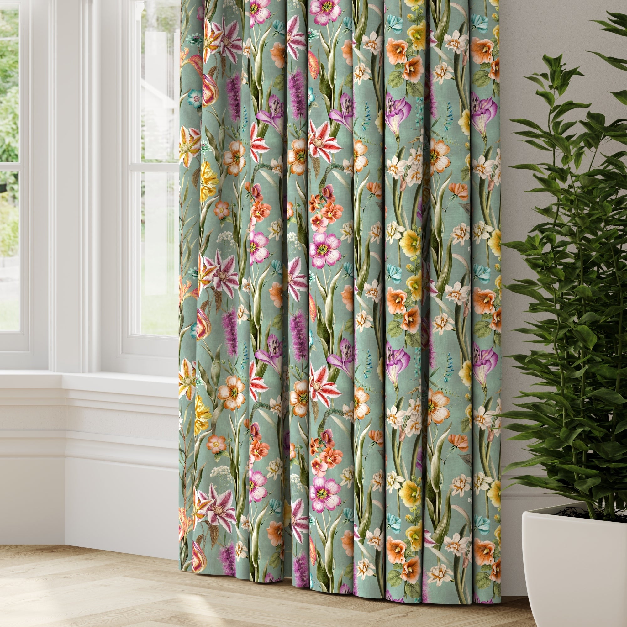 Maximalist Tropical Made to Measure Curtains Tropical Jade