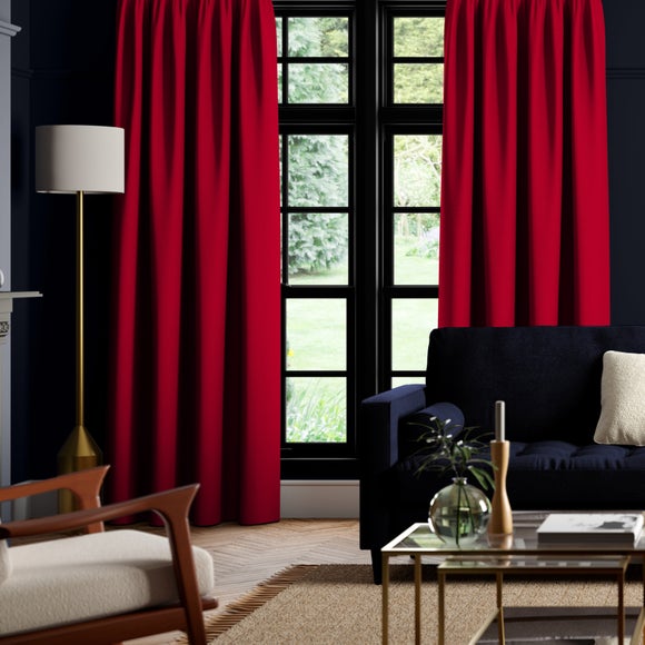 Panama Cotton Made to Measure Curtains Panama Rosso