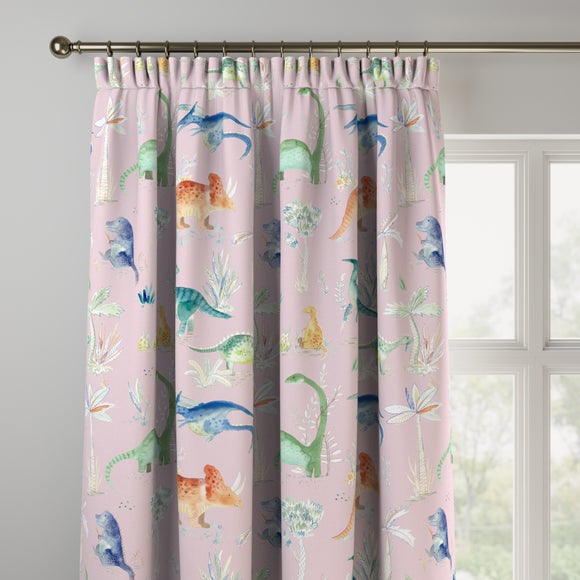 Little Adventurers Jurassic Made to Measure Curtains Jurrassic Pink