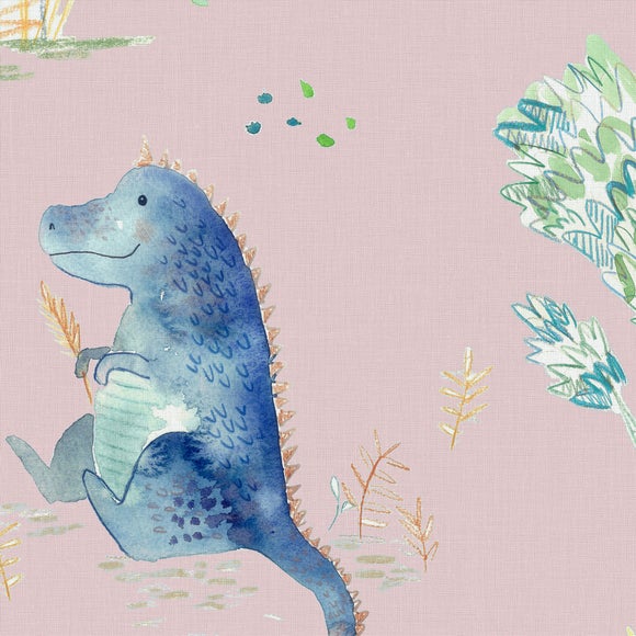 Little Adventurers Jurassic Made to Measure Curtains Jurrassic Pink
