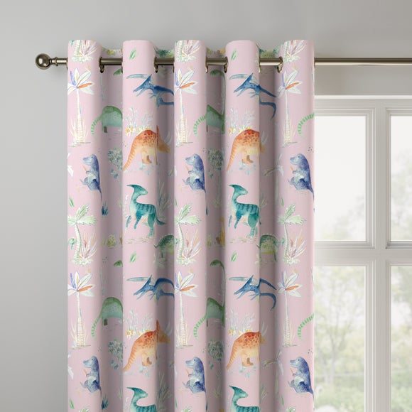 Little Adventurers Jurassic Made to Measure Curtains Jurrassic Pink