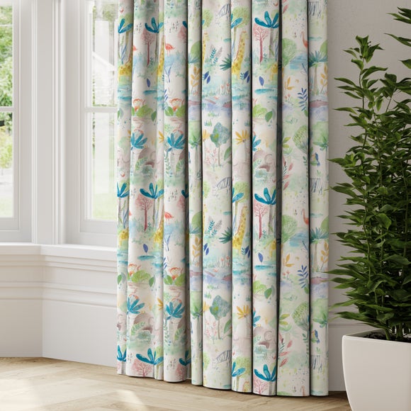 Little Adventurers Zoo Made To Measure Curtains Dunelm   50028165 