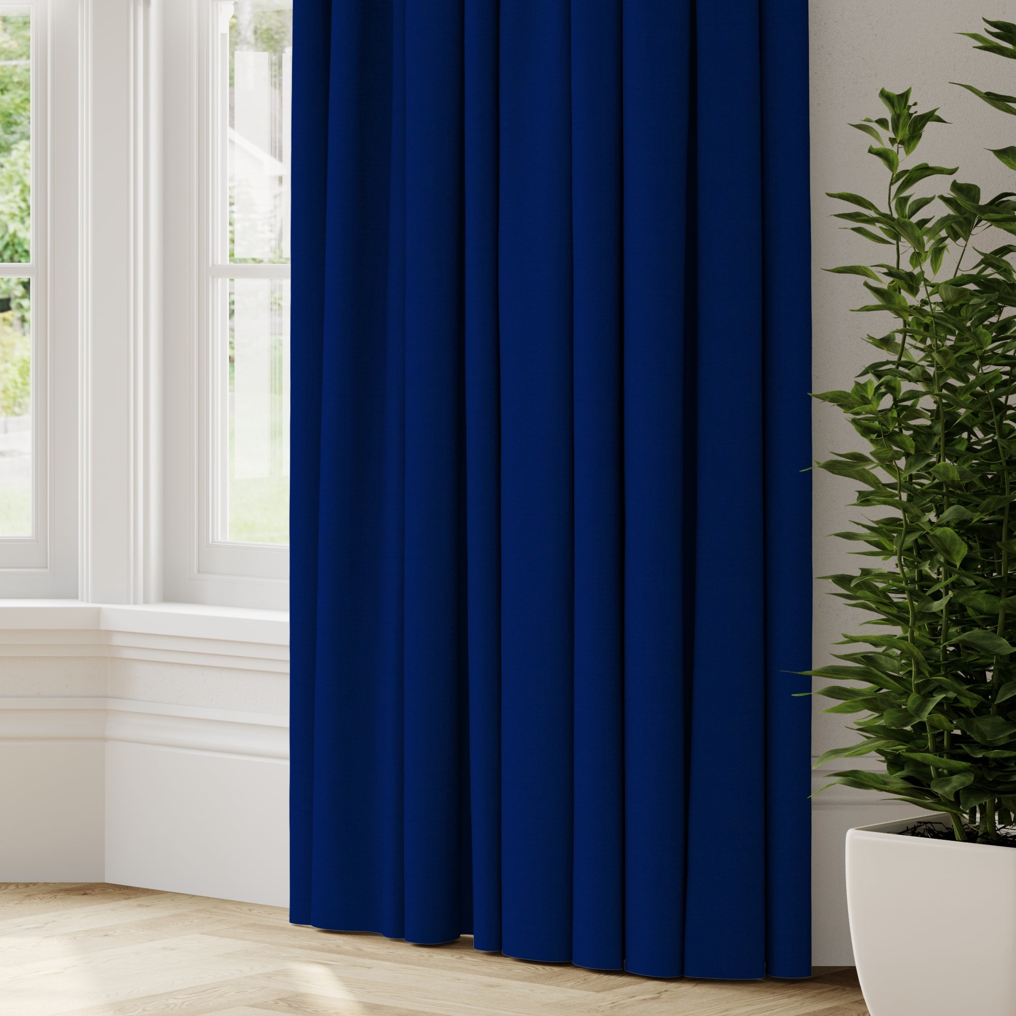 Panama Cotton Made to Measure Curtains Panama Indigo