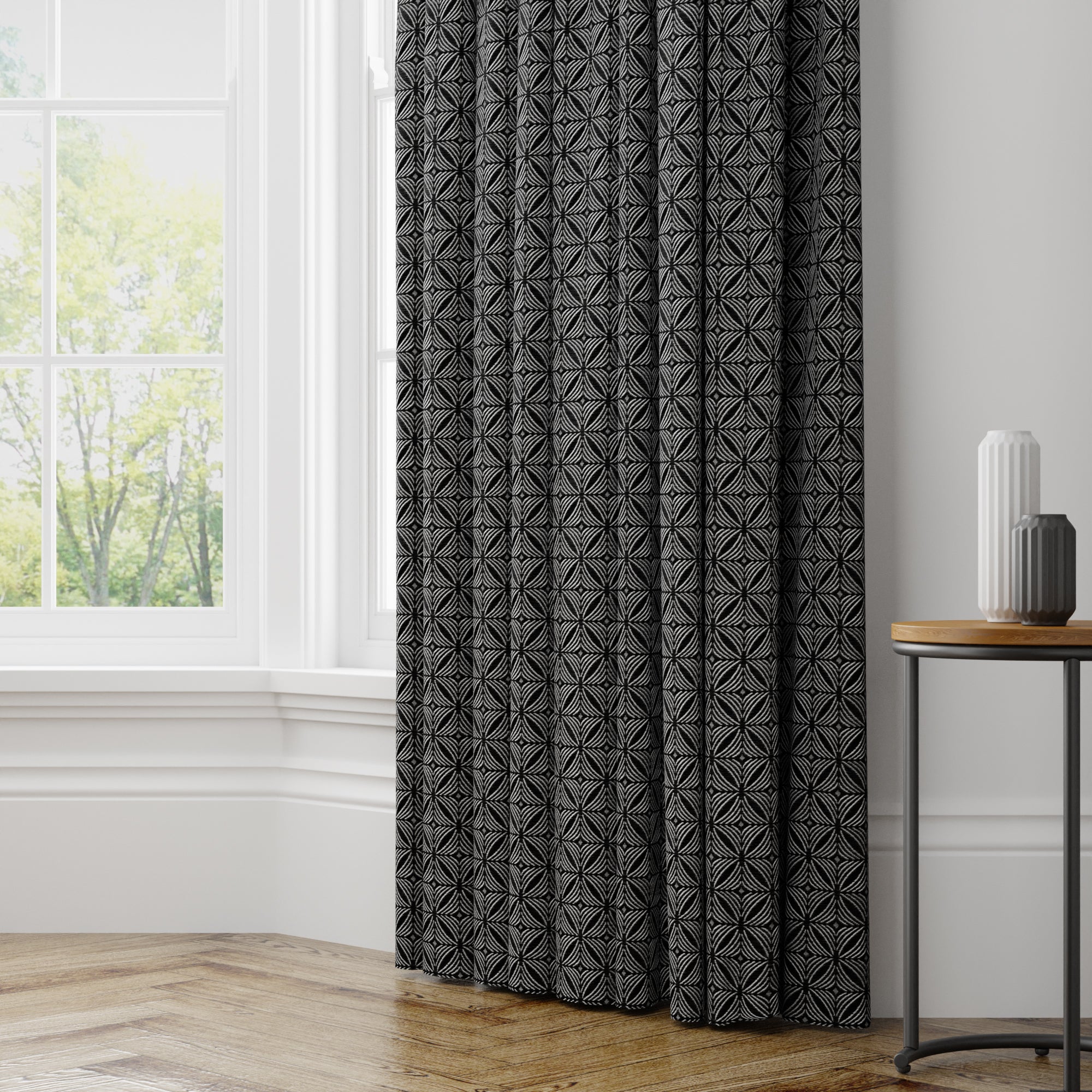 Image of Cubic Made to Measure Curtains Cubic Black