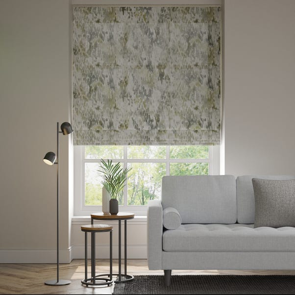 Waves Made to Measure Roman Blind Waves Green