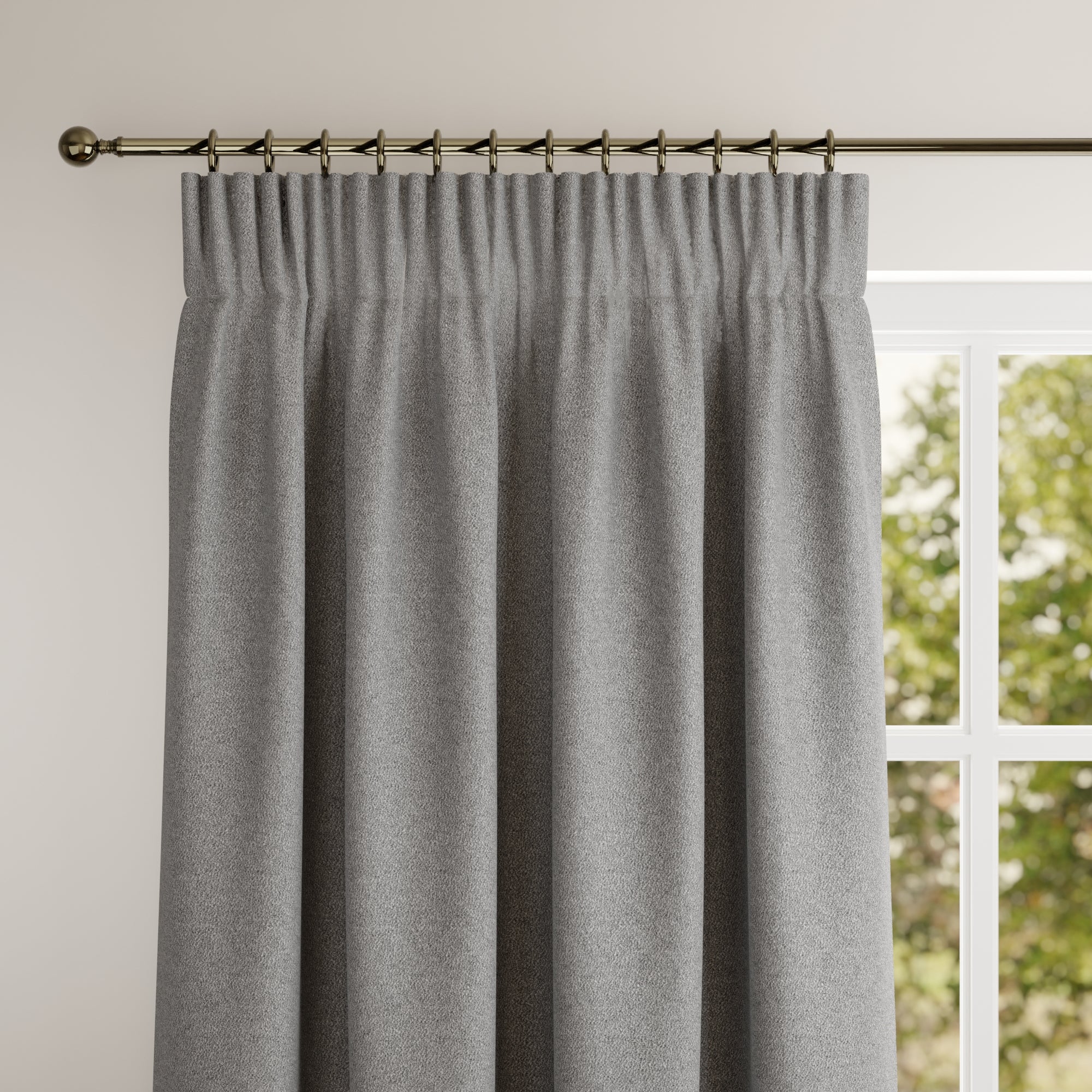 Churchgate Boucle Made to Measure Curtains Churchgate Boucle Pewter