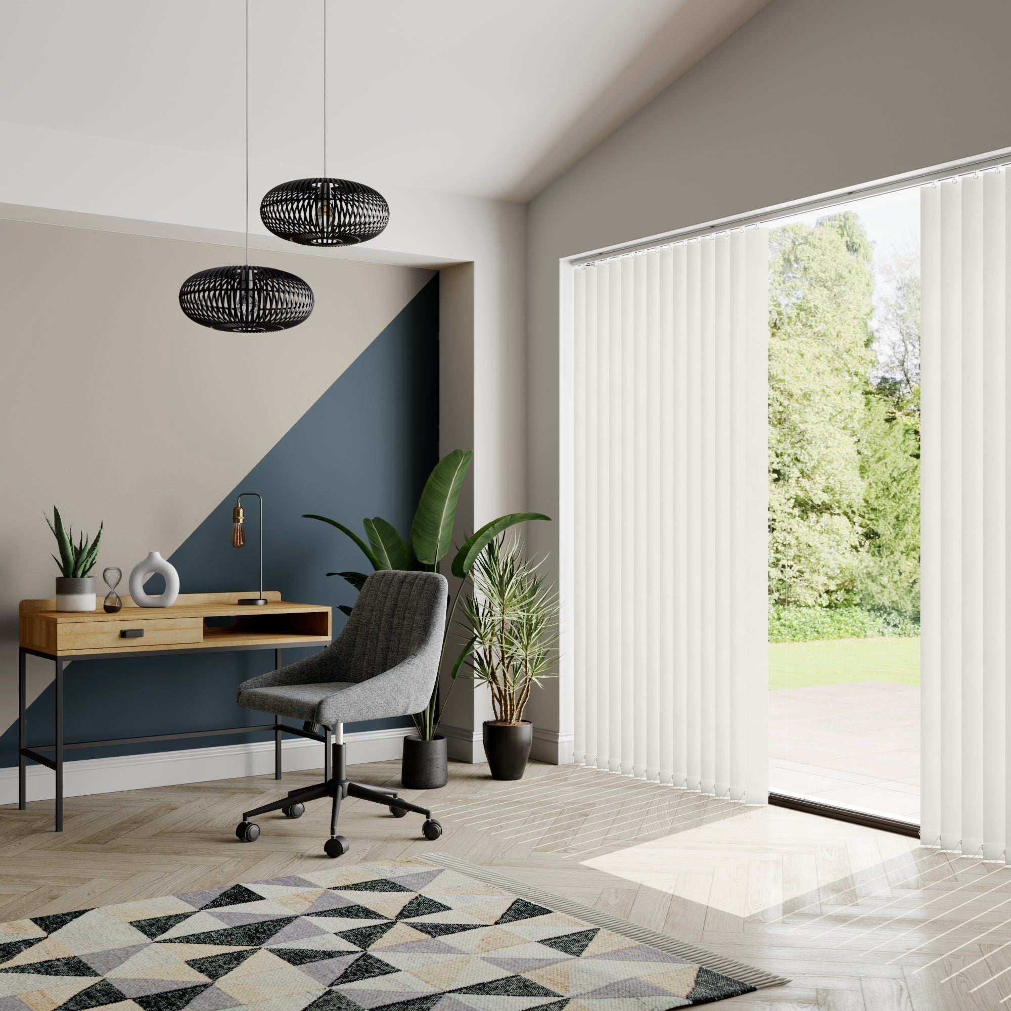 Unilux Blackout Fire Retardant Made to Measure Vertical Blind Unilux Butter