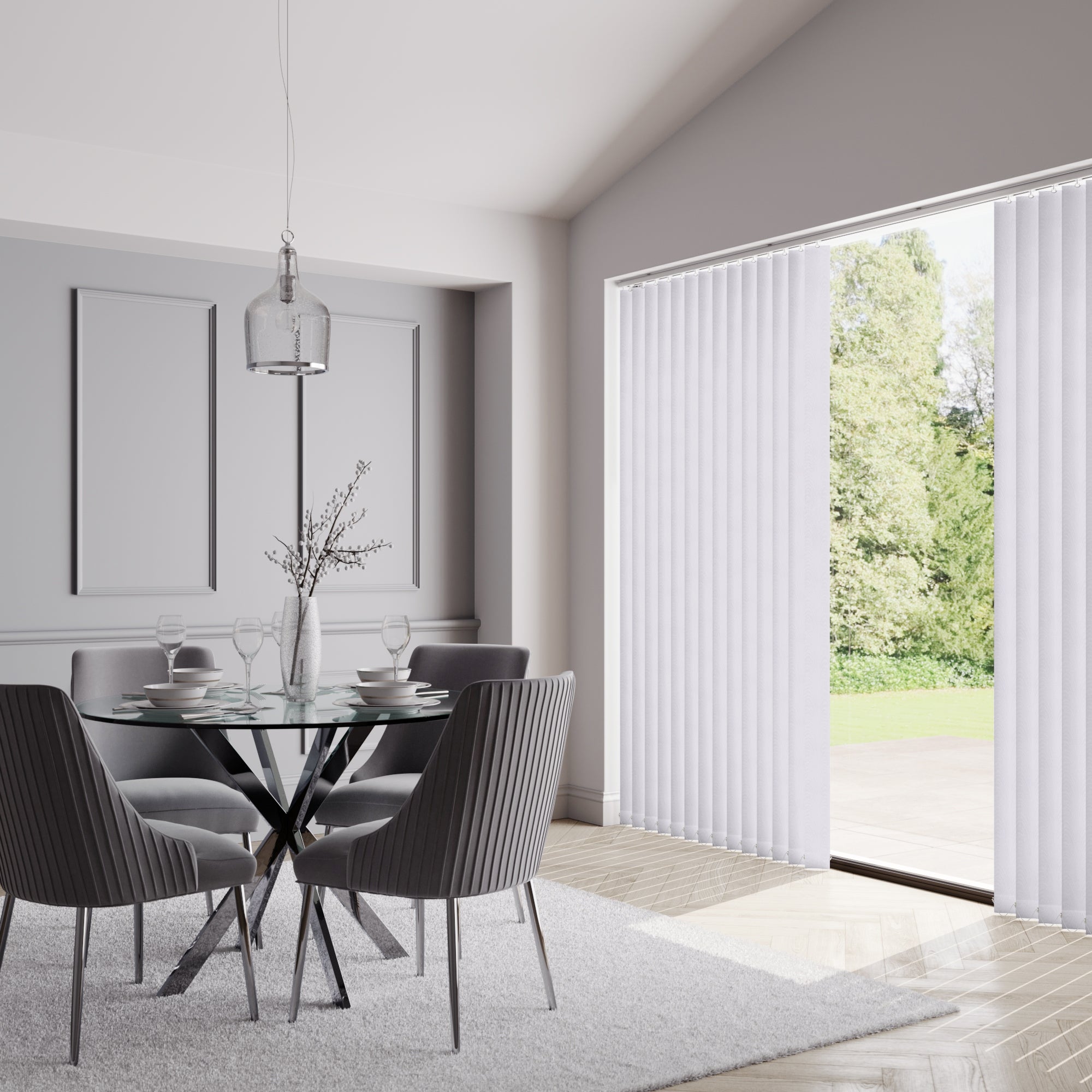 Carlo Made to Measure Vertical Blind Carlo White