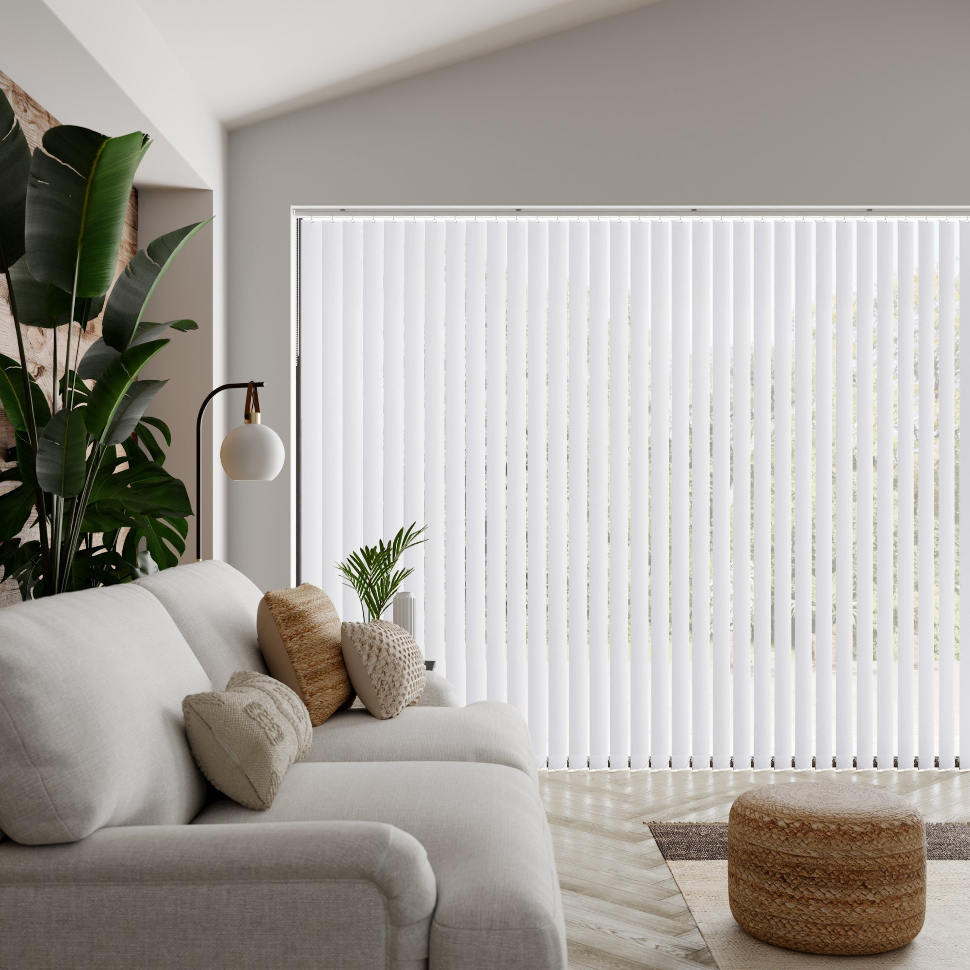 Lucca Made to Measure Vertical Blind Lucca White