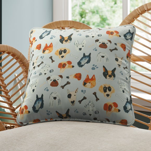 Portrait Pups Made to Order Cushion Cover Portrait Pups Seafoam