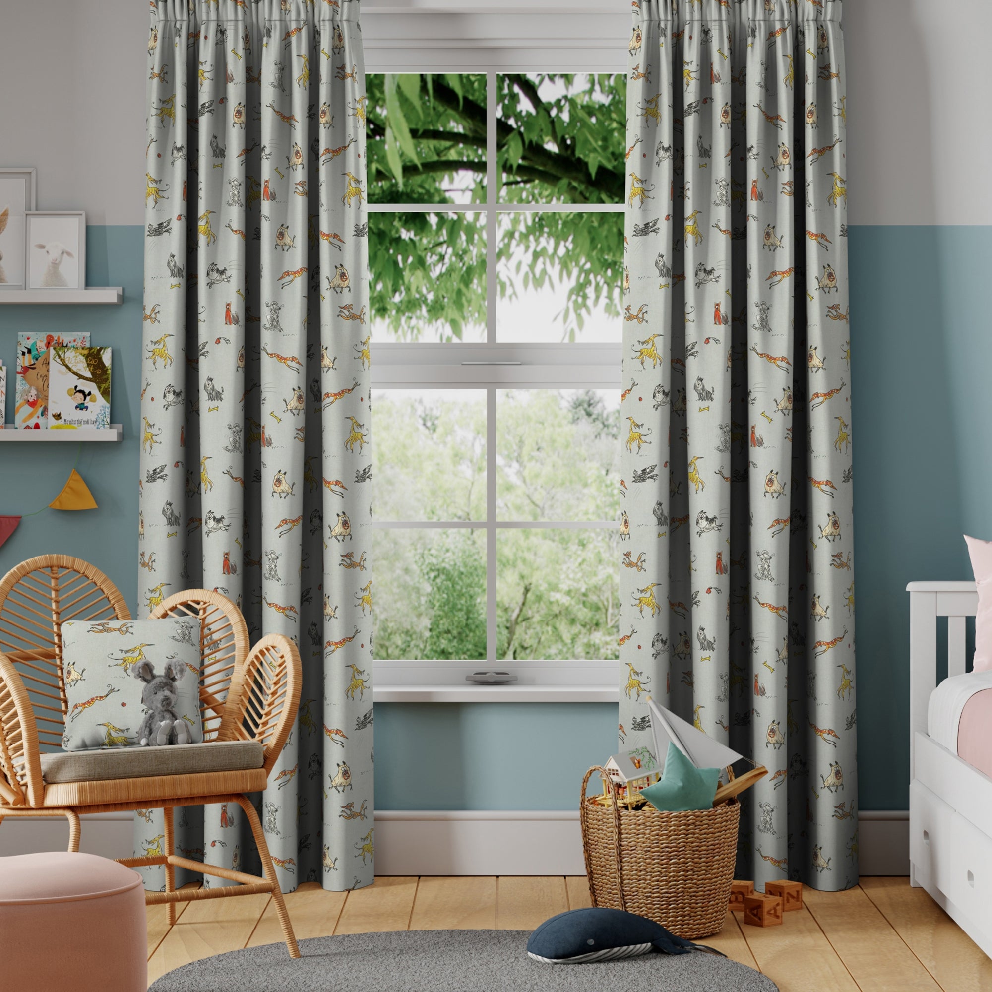 Happy Hounds Made to Measure Curtains Happy Hounds Multi