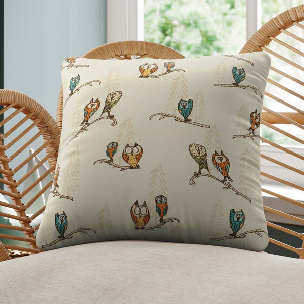 Quirky Owls Made to Order Cushion Cover Quirky Owls Natural