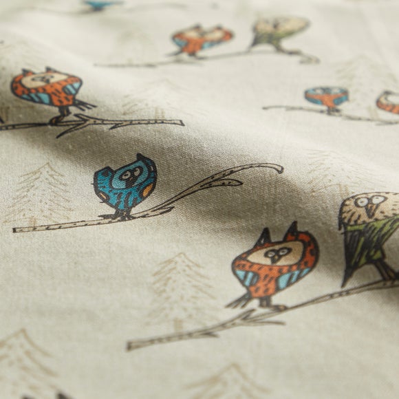 Quirky Owls Made to Order Cushion Cover Quirky Owls Natural
