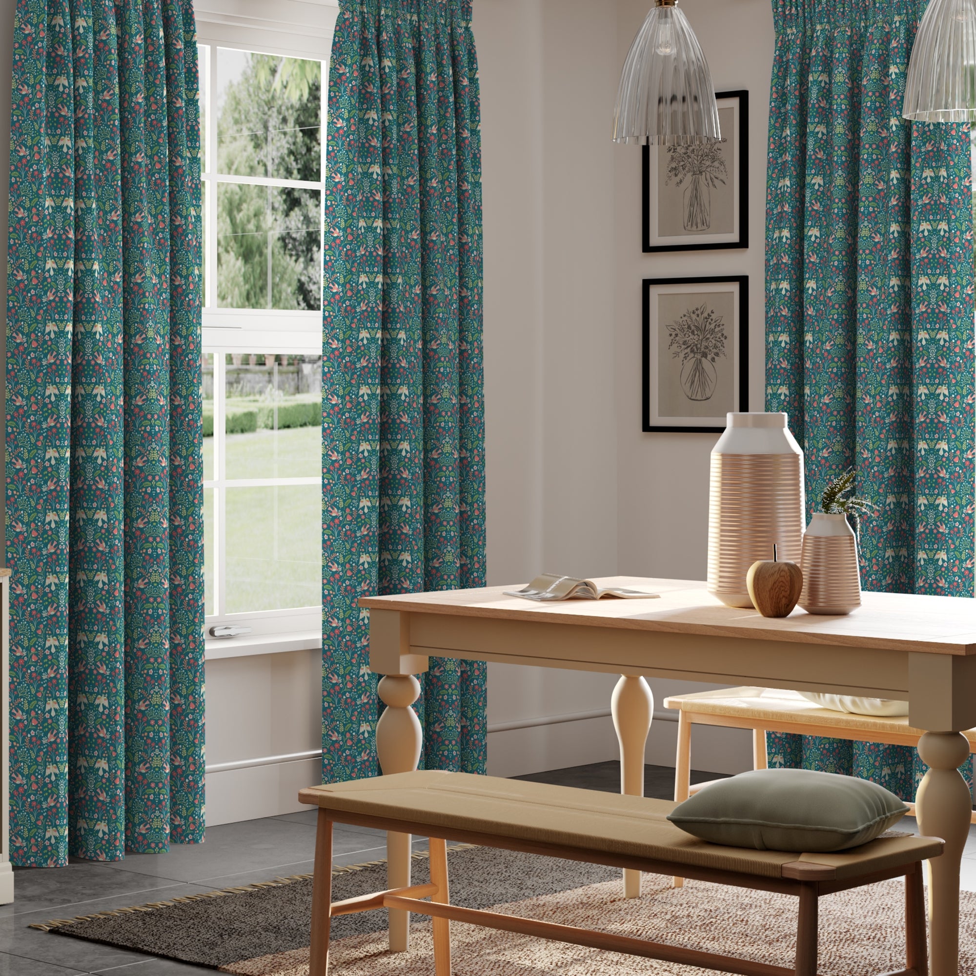 Folklore Made to Measure Curtains Folklore Jade