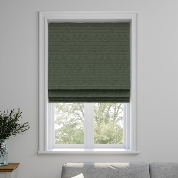 Austen Recycled Polyester Made to Measure Roman Blind Austen Emerald