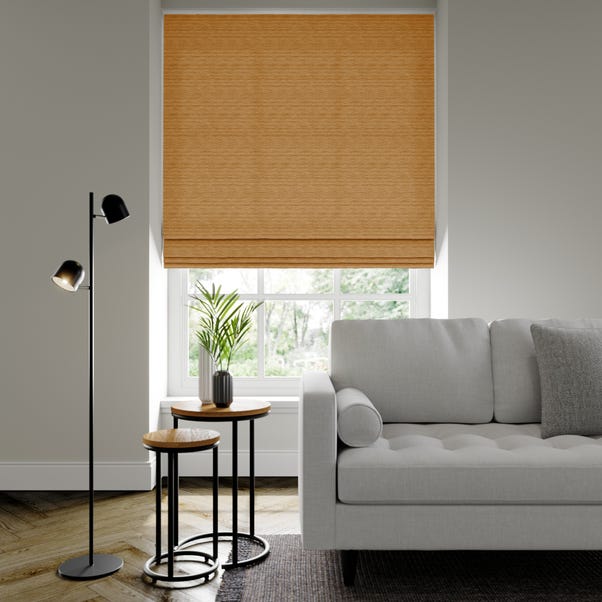 Austen Recycled Polyester Made to Measure Roman Blind Austen Ochre