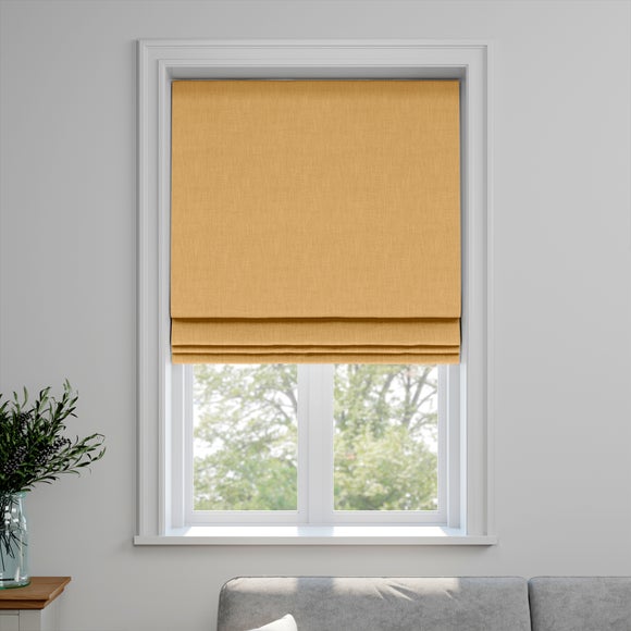 Bronte Recycled Polyester Made to Measure Roman Blind Bronte Ochre