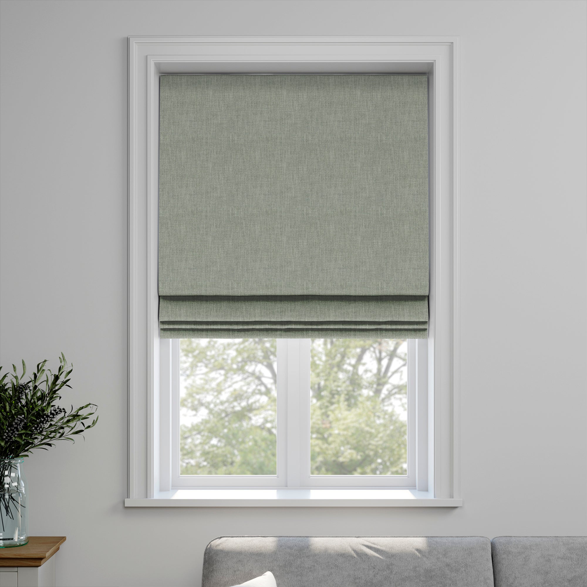 Bronte Recycled Polyester Made to Measure Roman Blind Bronte Jade
