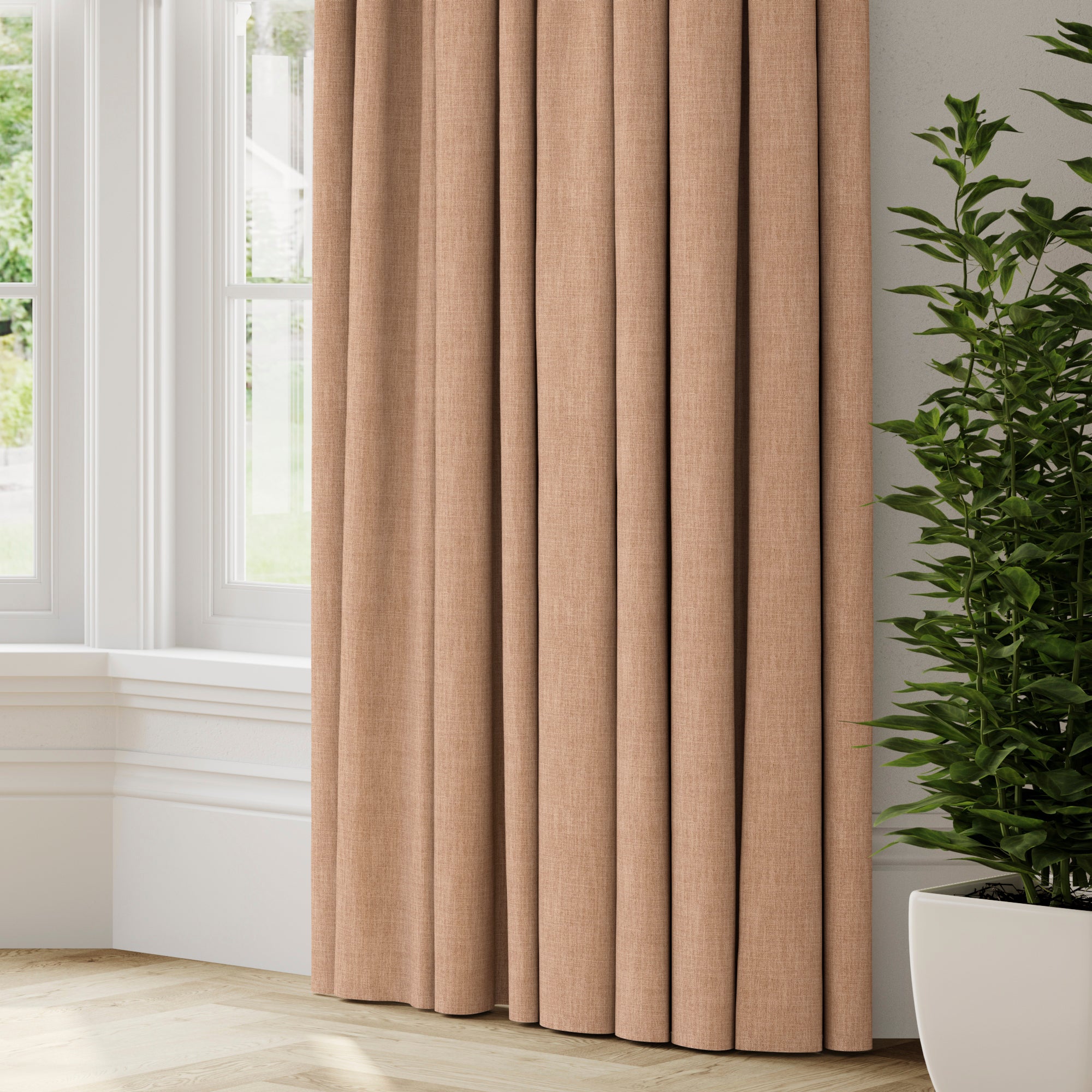 Bronte Recycled Polyester Made to Measure Curtains Bronte Clay