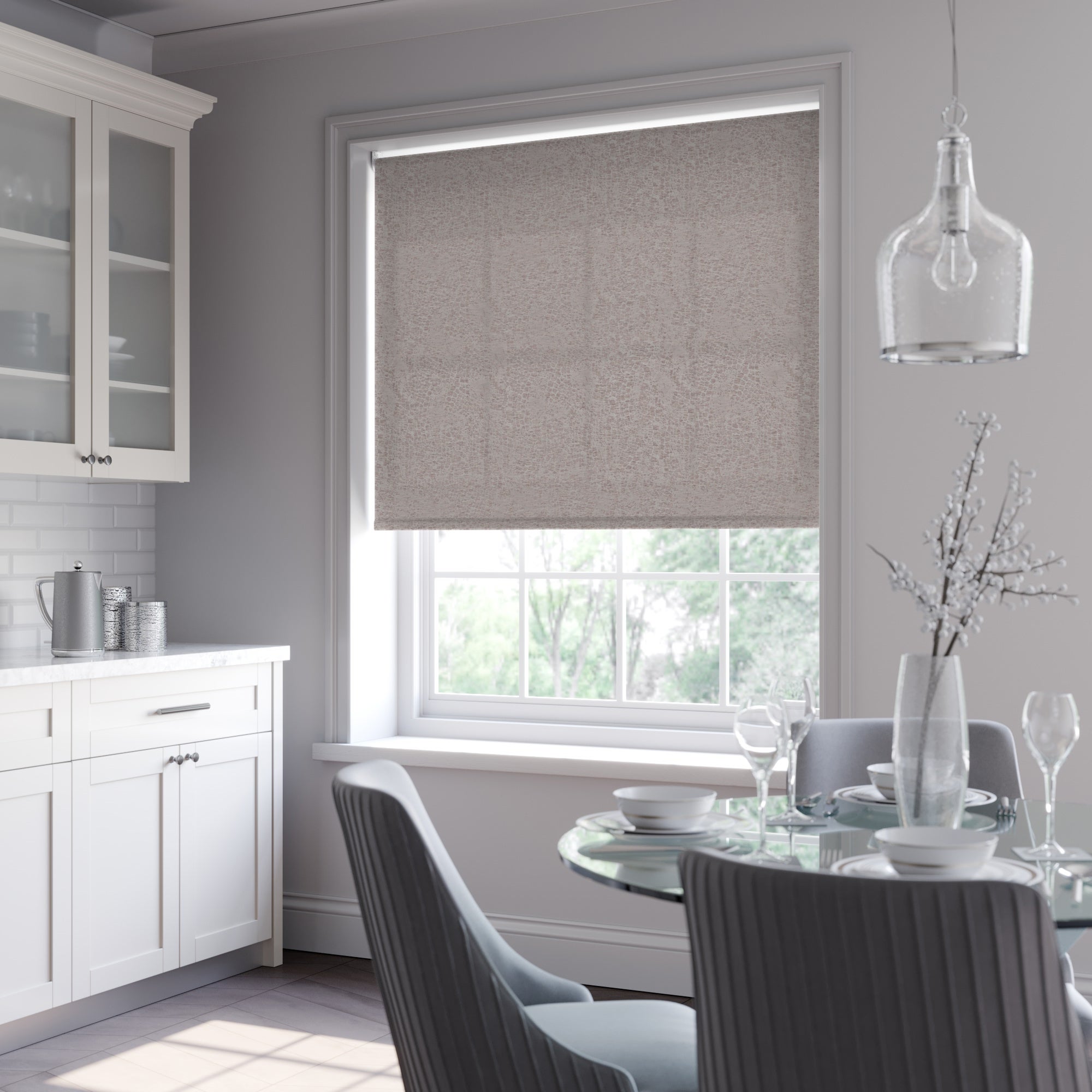 Riva Daylight Made to Measure Roller Blind Riva Silver