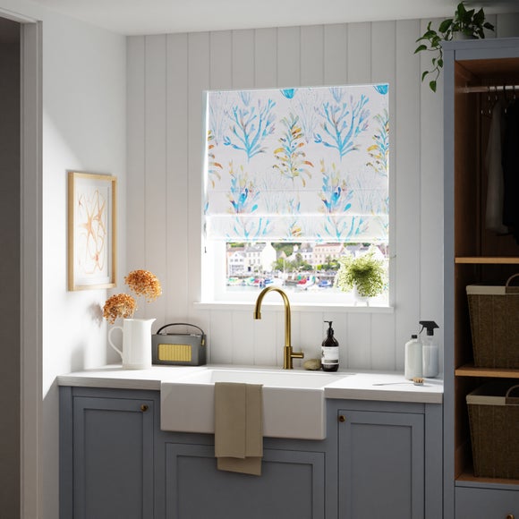 Coral Reef Made to Measure Roman Blind Coral Reef Cobalt