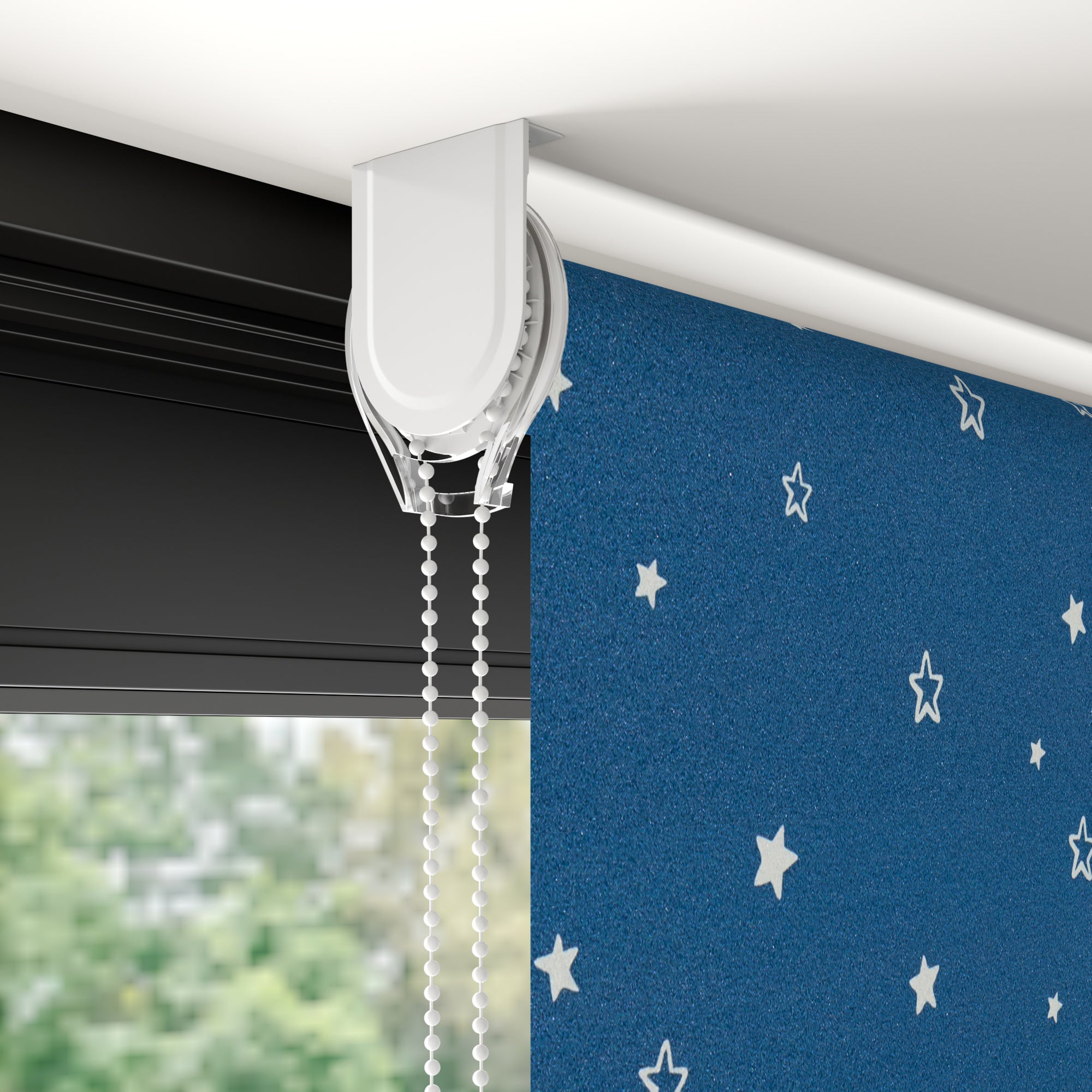 Starry Night Blackout Made to Measure Roller Blind Starry Nights Blue