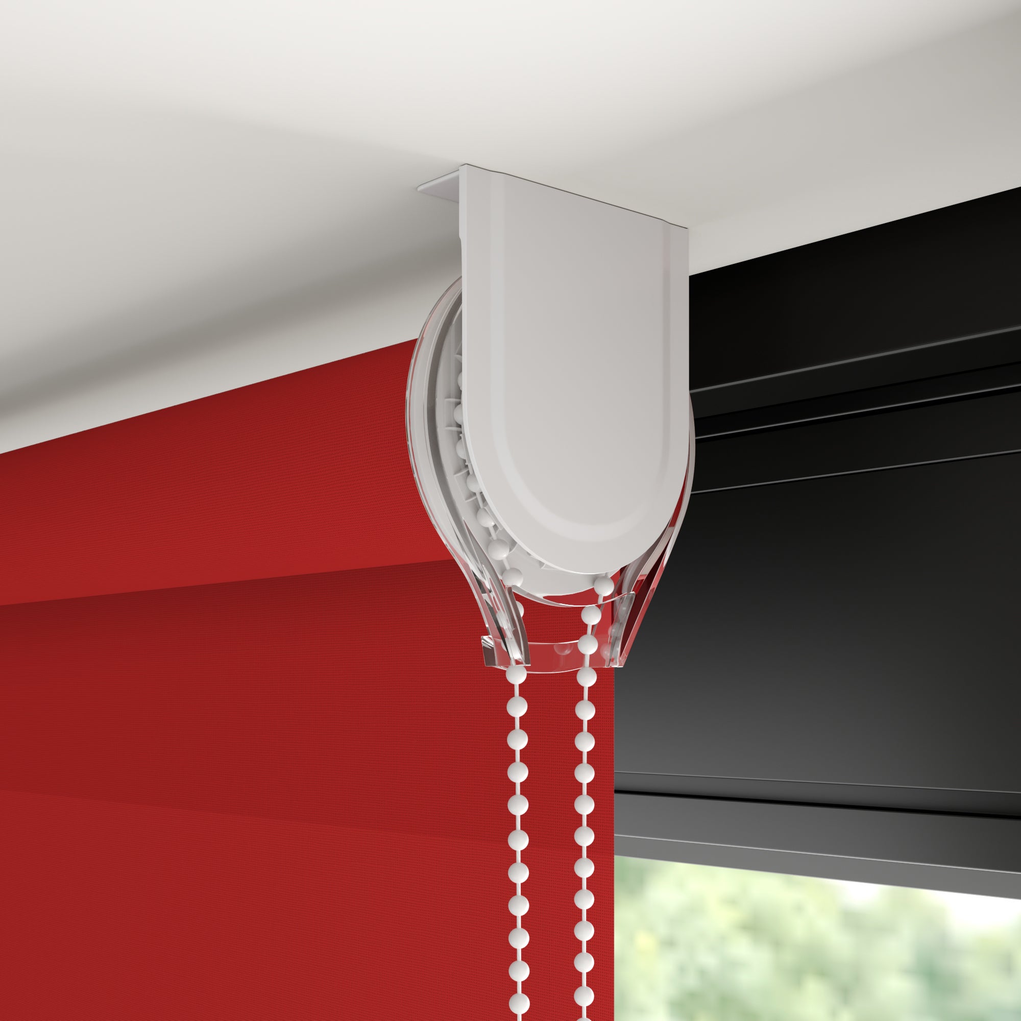 Twilight Daylight Made to Measure Roller Blind Twilight True Red