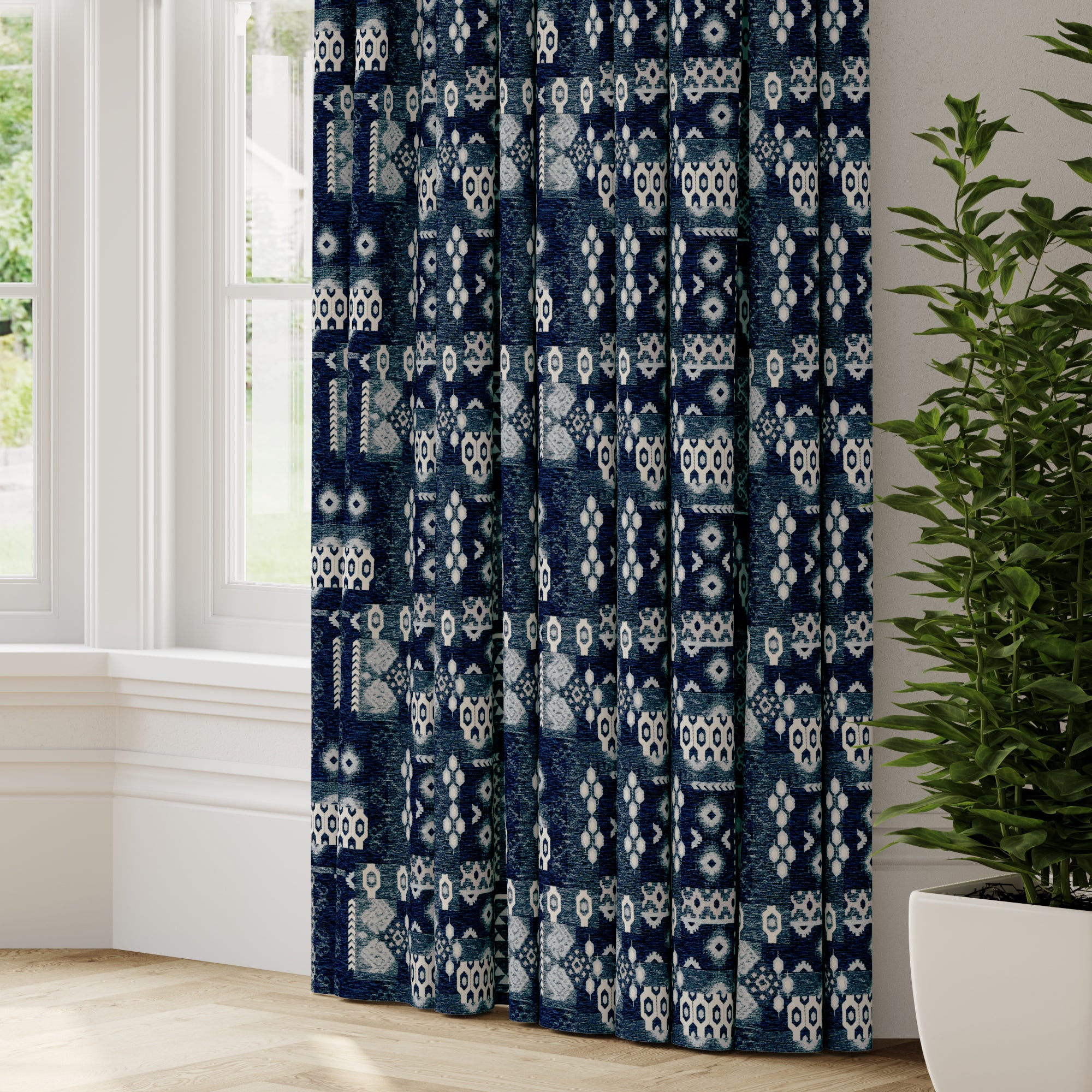 Montpellier Made to Measure Curtains Montpellier Indigo