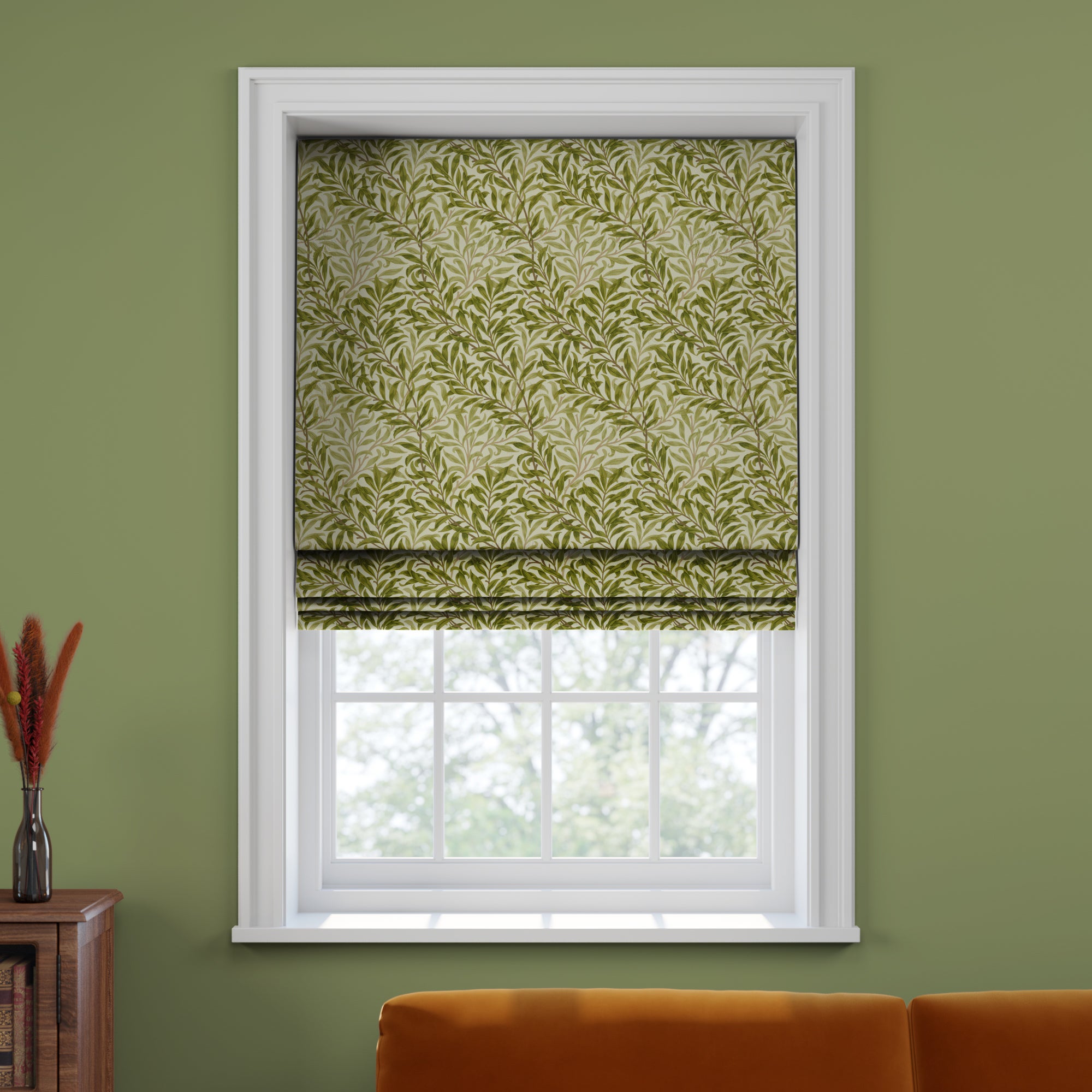 William Morris At Home Willow Bough Made To Measure Roman Blind Willow Bough Olive