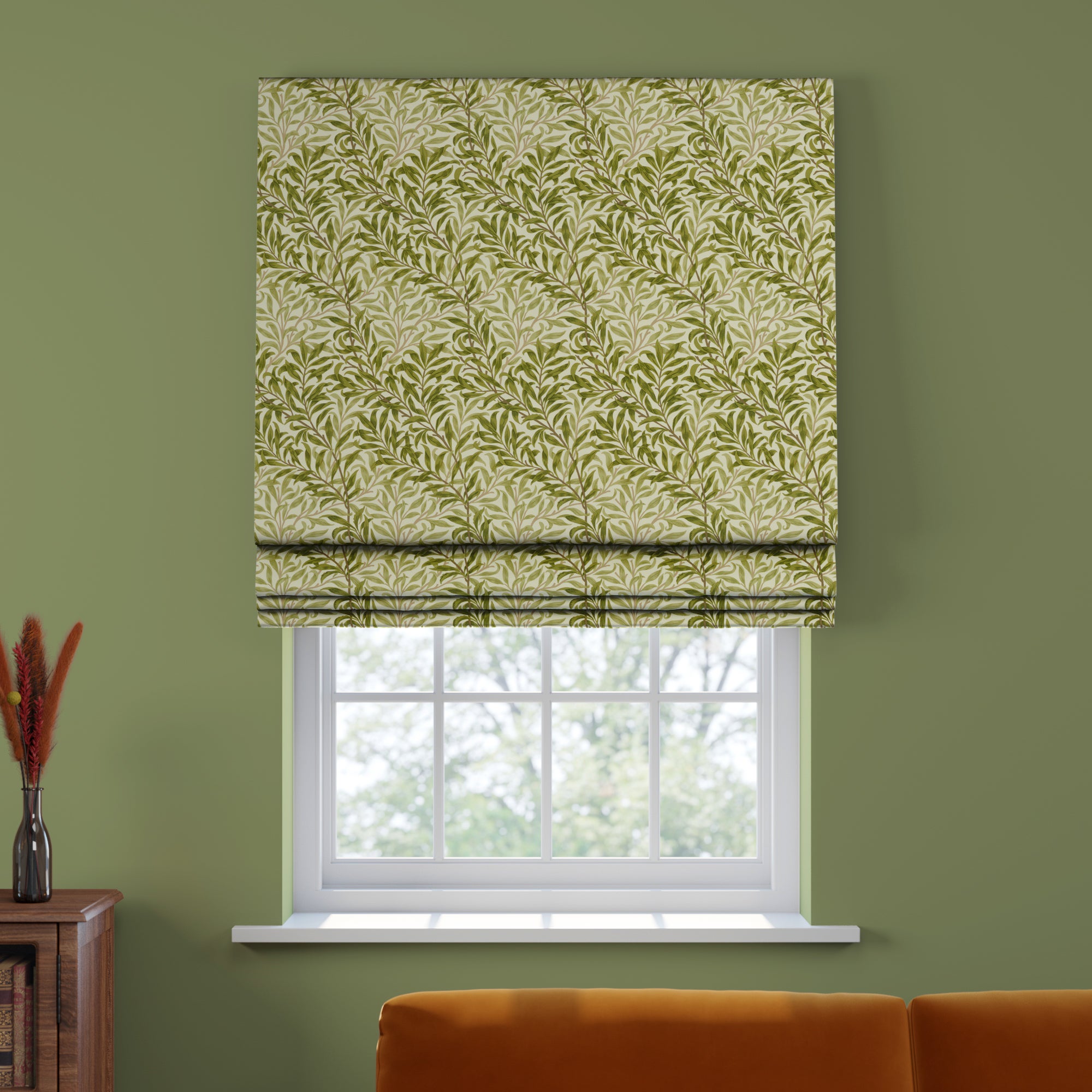 William Morris At Home Willow Bough Made To Measure Roman Blind Willow Bough Olive