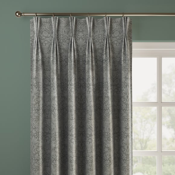 William Morris At Home Strawberry Thief Tonal Made To Measure Curtains Strawberry Thief Tonal Charcoal