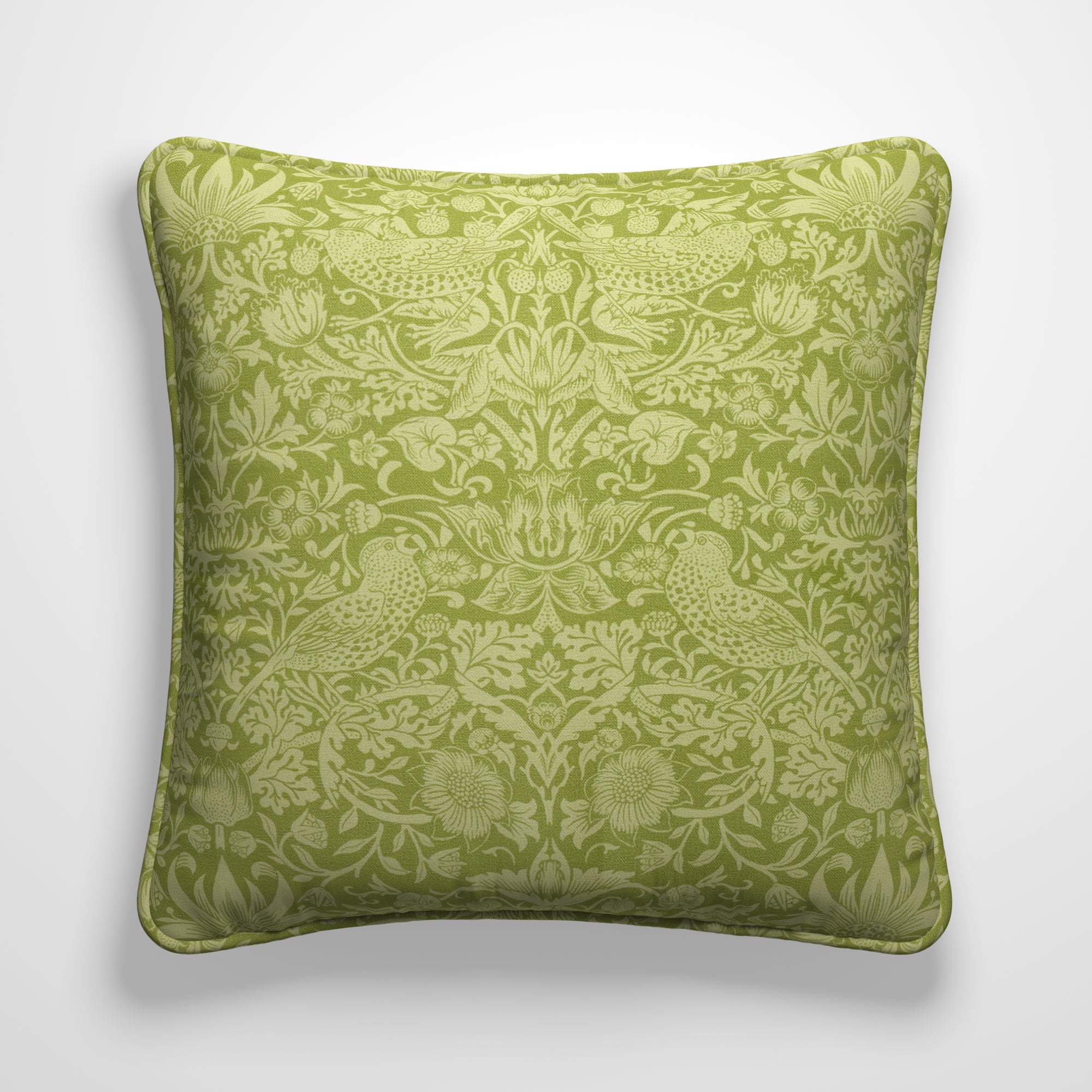 William Morris At Home Strawberry Thief Tonal Made To Order Cushion Cover Strawberry Thief Tonal Apple