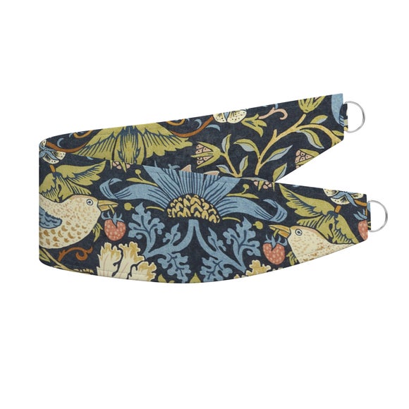 William Morris At Home Strawberry Thief Made To Order Tieback Strawberry Thief Midnight