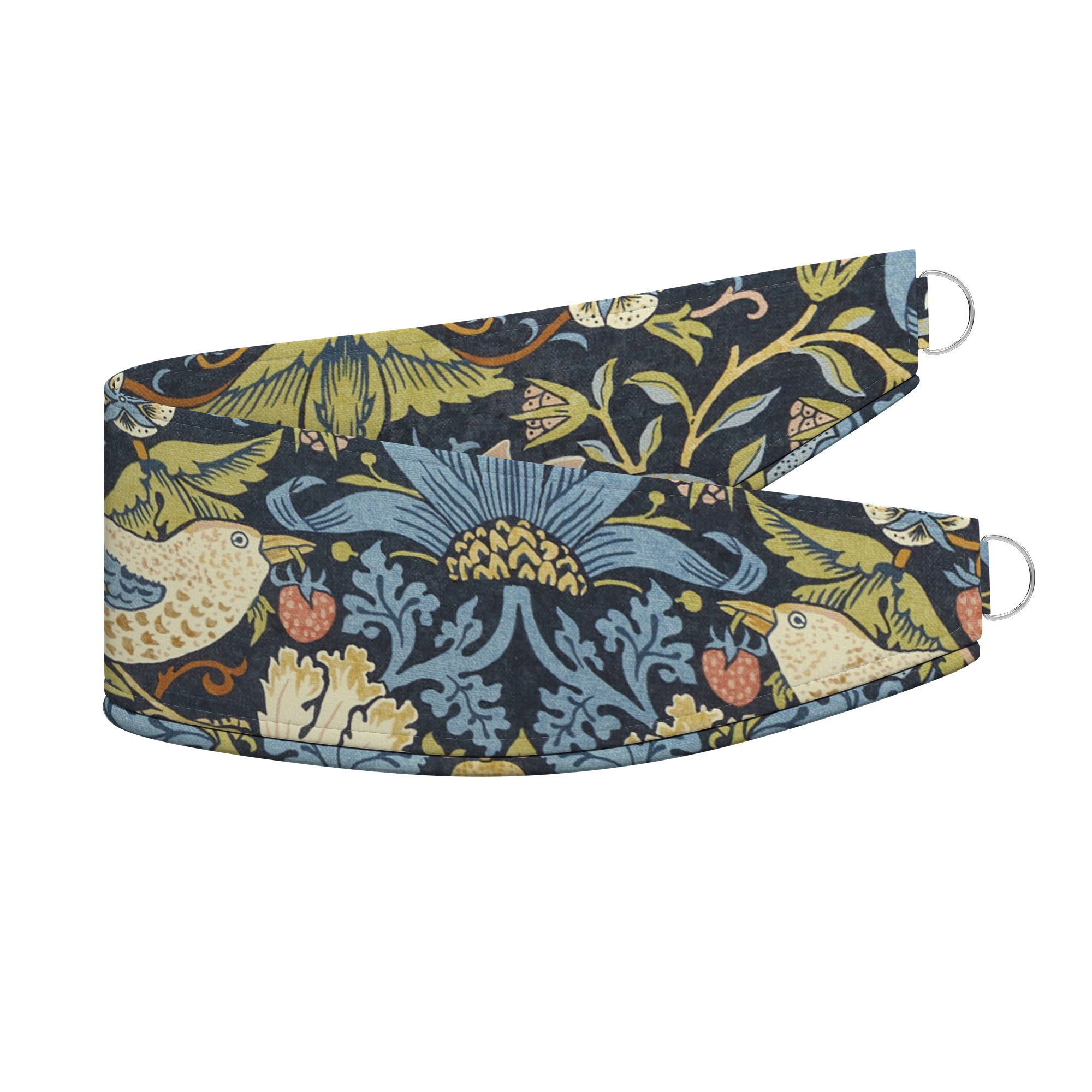 William Morris At Home Strawberry Thief Made To Order Tieback Strawberry Thief Midnight