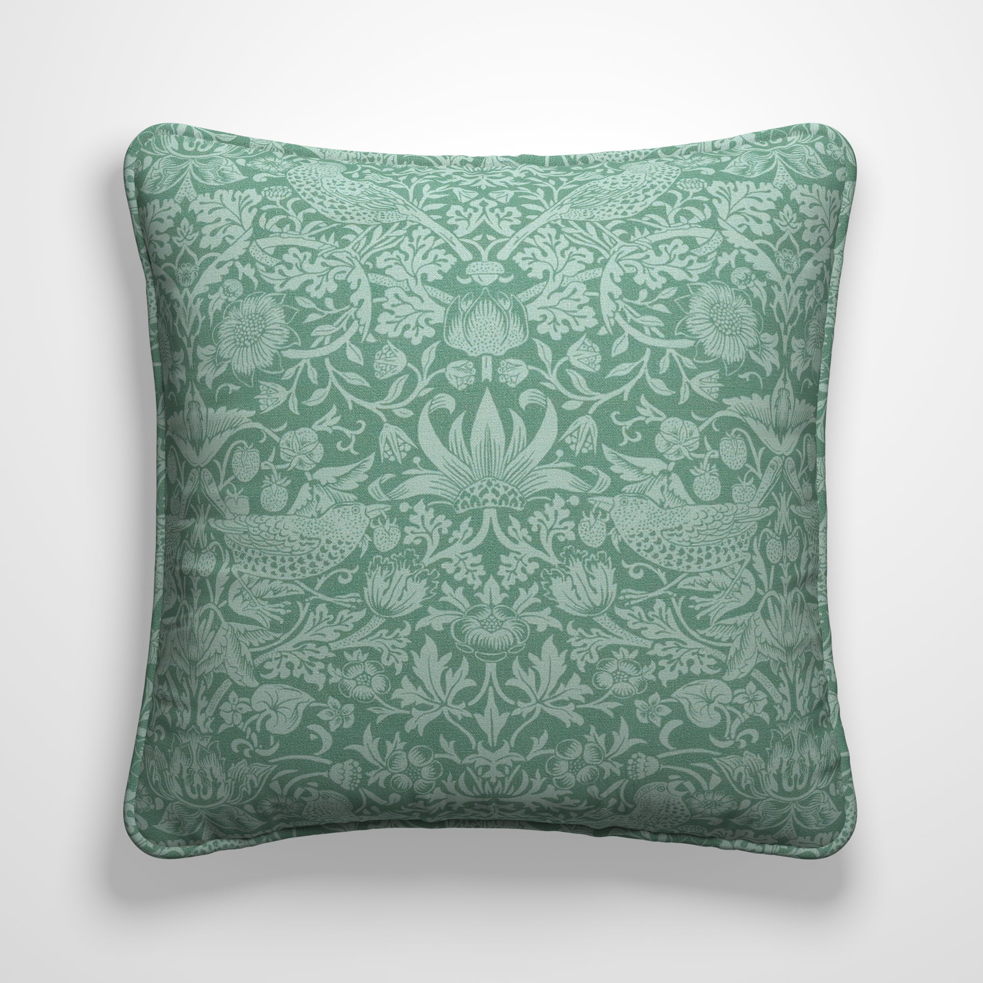 William Morris At Home Strawberry Thief Tonal Made To Order Cushion Cover Strawberry Thief Tonal Riviera