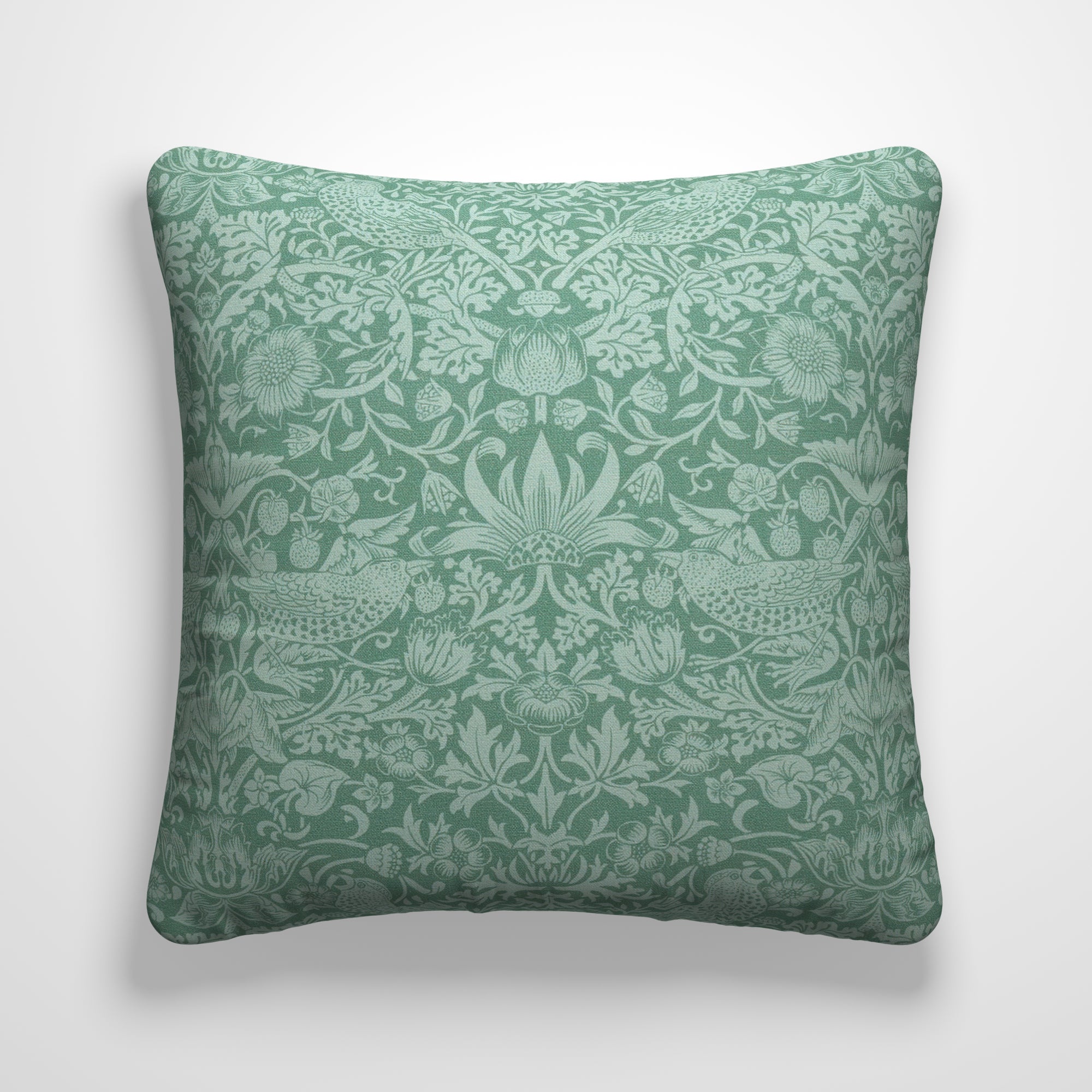 William Morris At Home Strawberry Thief Tonal Made To Order Cushion Cover Strawberry Thief Tonal Riviera