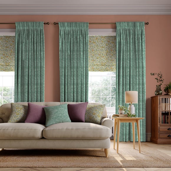 William Morris At Home Strawberry Thief Tonal Made To Measure Curtains Strawberry Thief Tonal Riviera