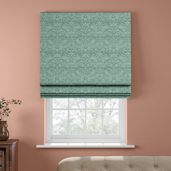 William Morris At Home Strawberry Thief Tonal Made To Measure Roman Blind Strawberry Thief Tonal Riviera