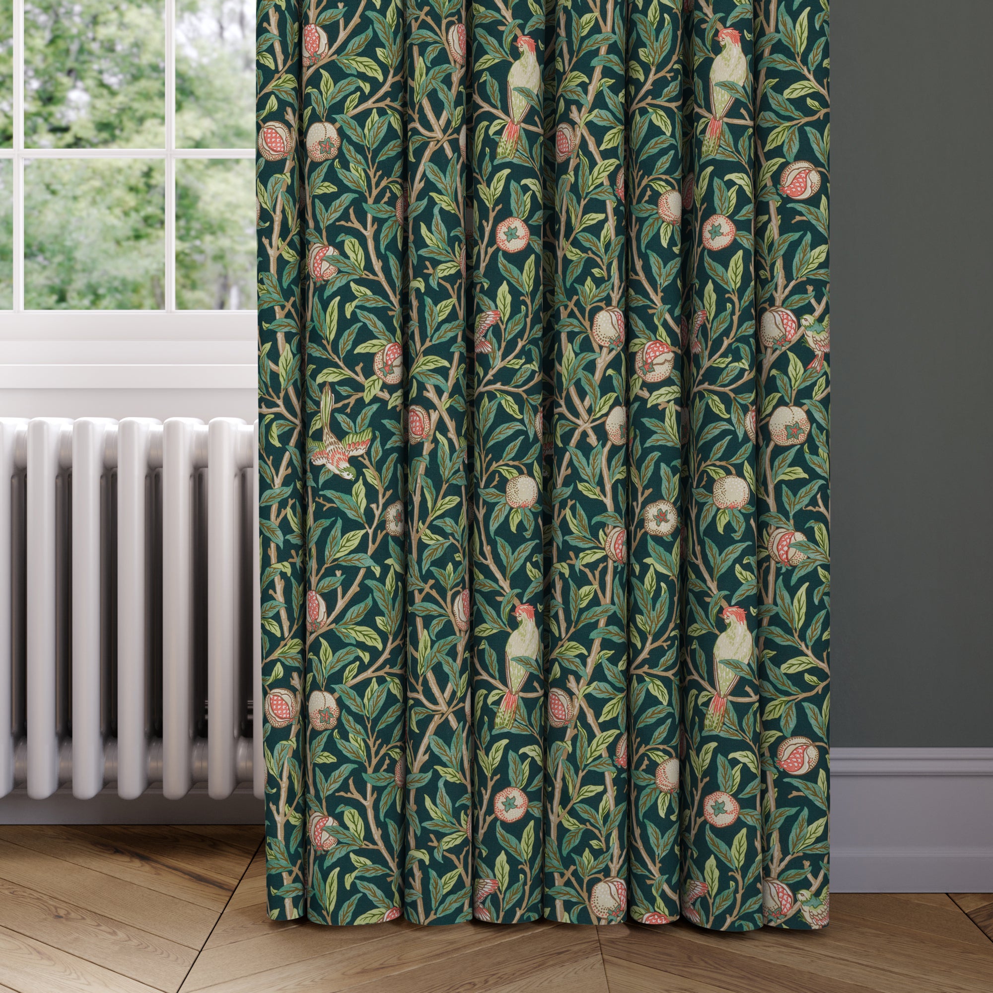 William Morris At Home Bird & Pomegranate Made to Measure Curtains Bird & Pomegranate Spruce