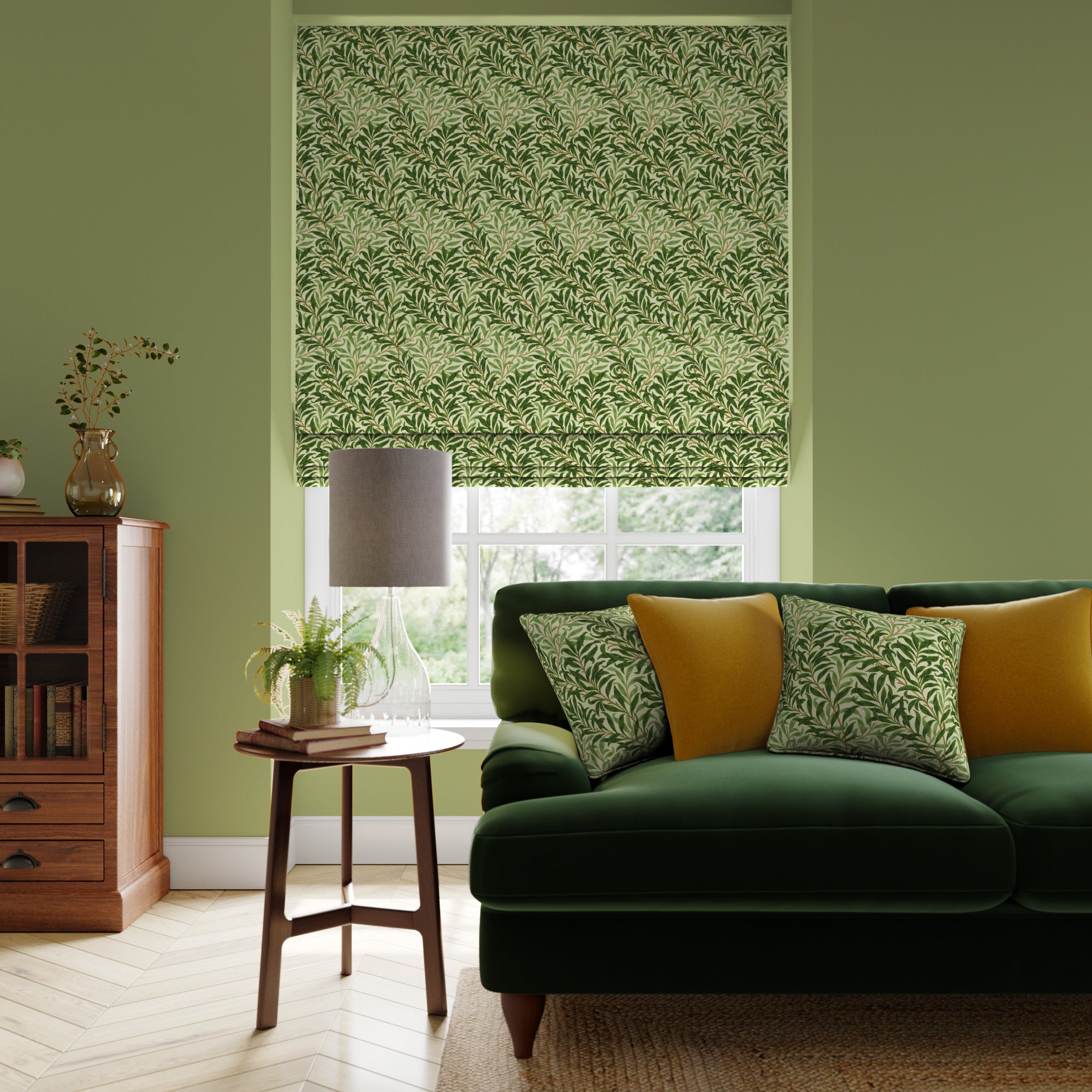 Click to view product details and reviews for Willow Bough Made To Measure Roman Blind Green.