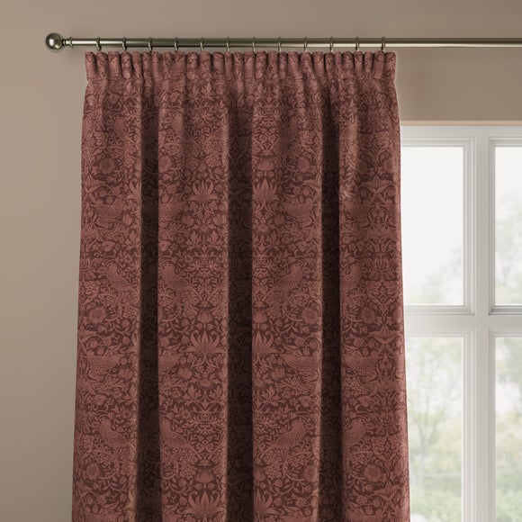 William Morris At Home Strawberry Thief Tonal Made To Measure Curtains Strawberry Thief Tonal Merlot