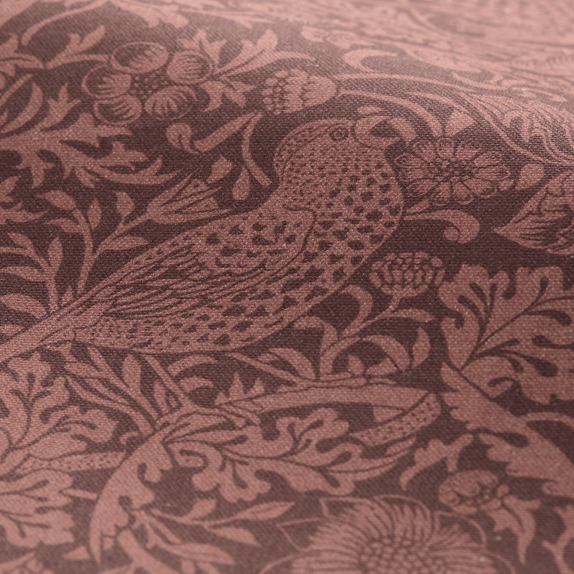 William Morris At Home Strawberry Thief Tonal Made To Measure Curtains Strawberry Thief Tonal Merlot