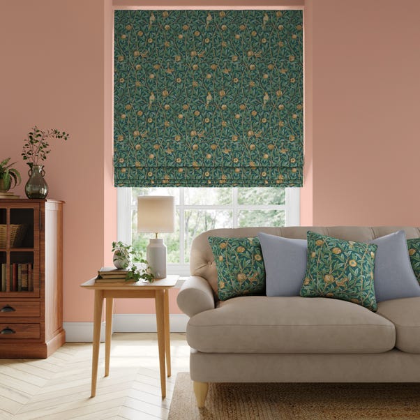 William Morris At Home Bird & Pomegranate Made To Measure Roman Blind Bird & Pomegranate Teal