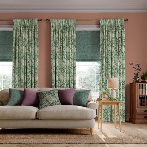 William Morris At Home Willow Bough Made to Measure Curtains Willow Bough Teal