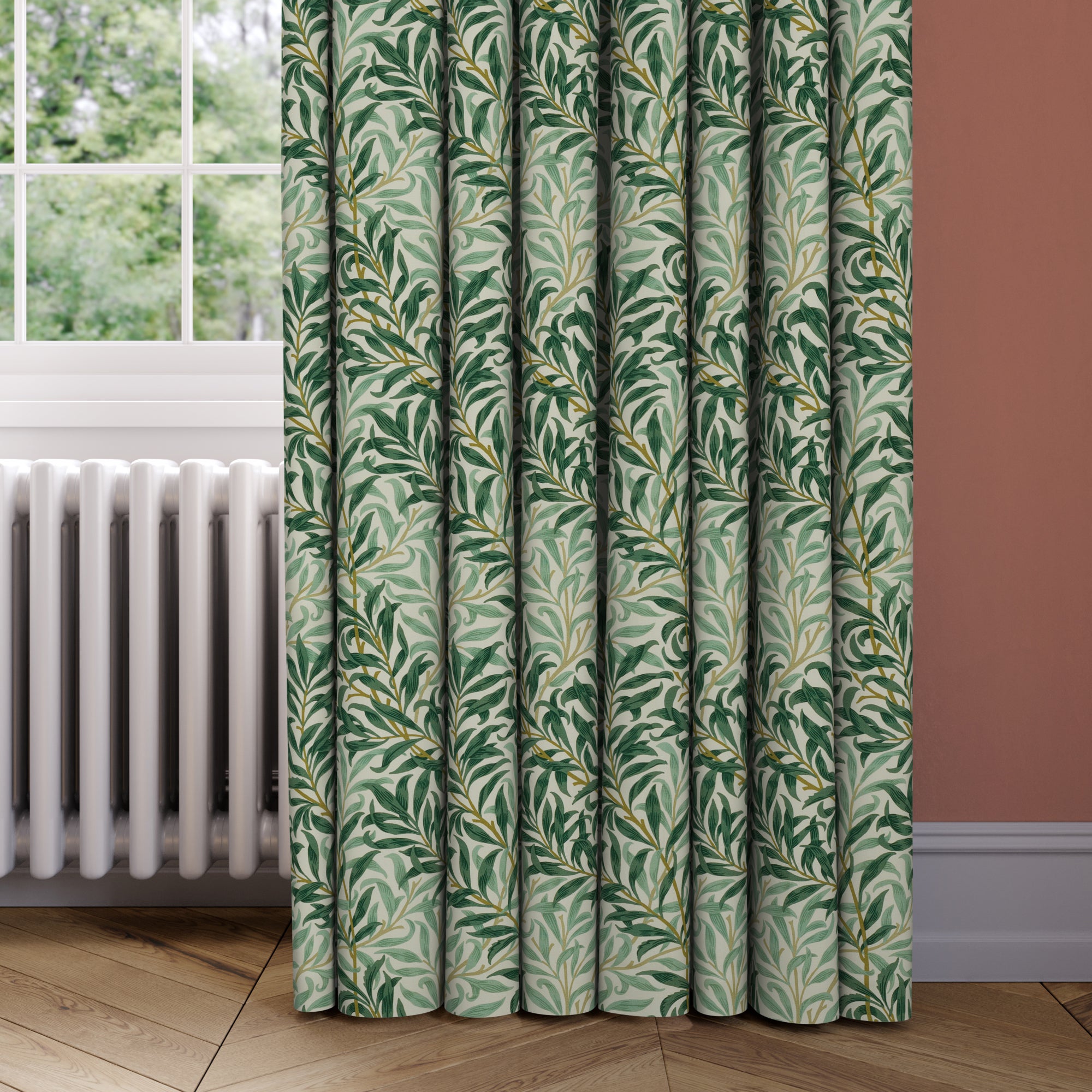 William Morris At Home Willow Bough Made to Measure Curtains Willow Bough Teal