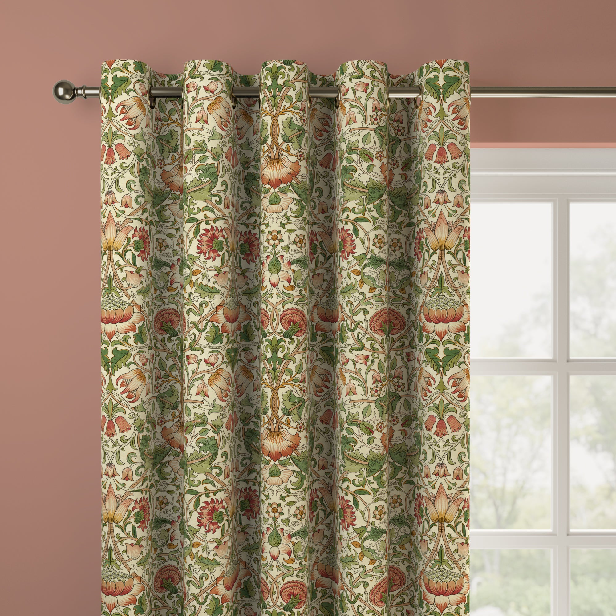 William Morris At Home Lodden Made to Measure Curtains Lodden Strawberry