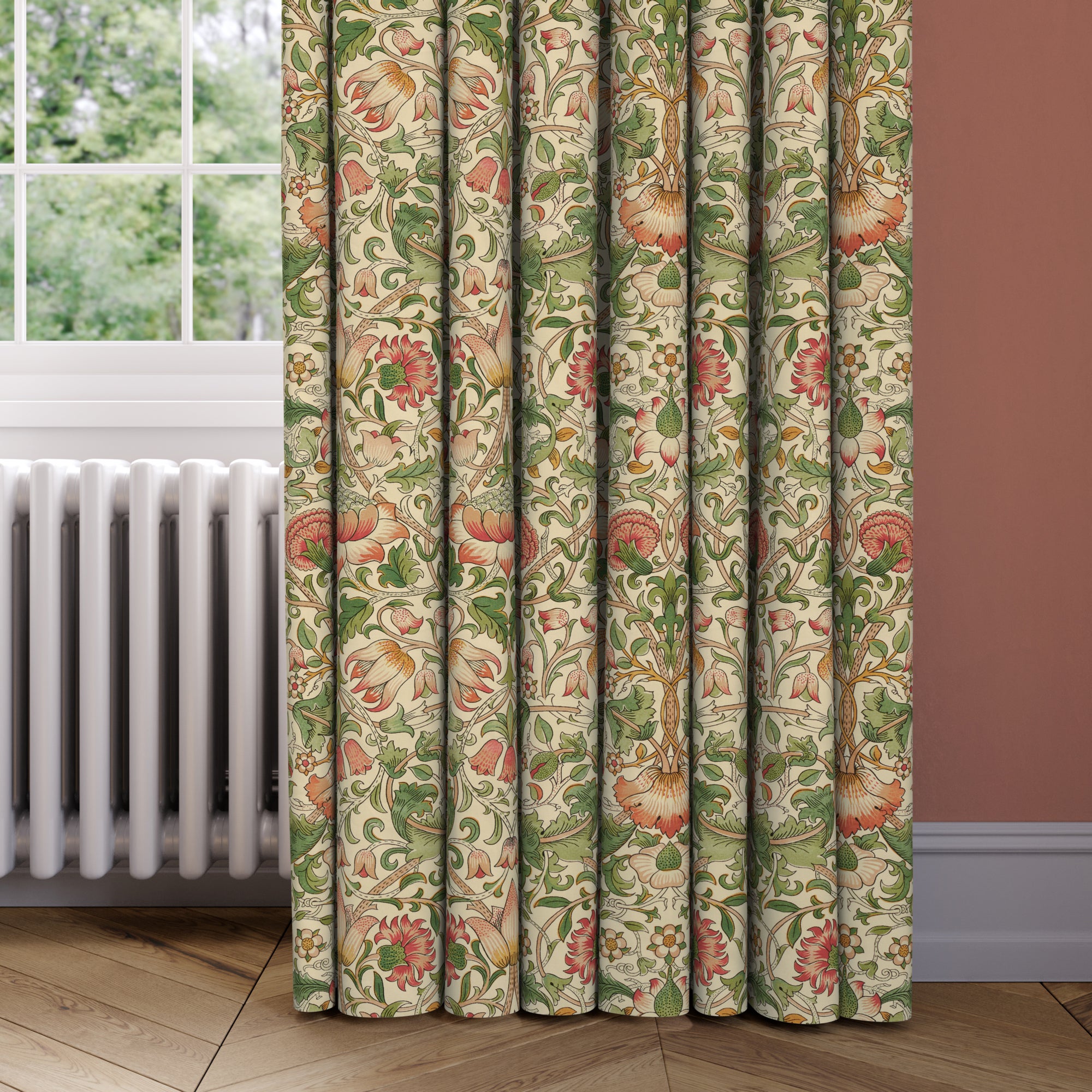 William Morris At Home Lodden Made to Measure Curtains Lodden Strawberry