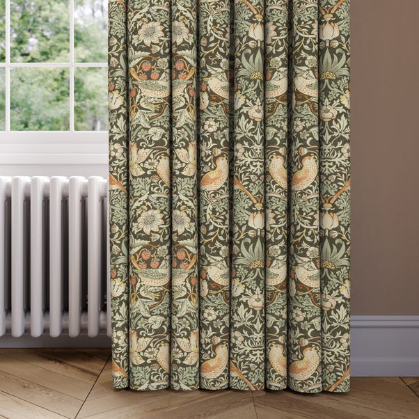 William Morris At Home Strawberry Thief Made to Measure Curtains Strawberry Thief Clay