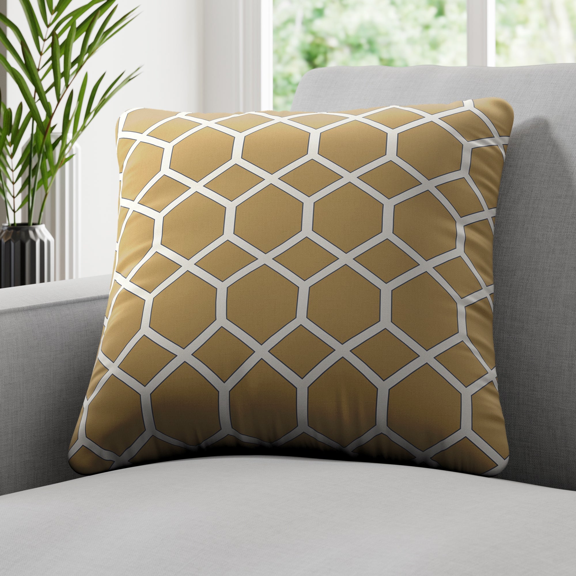 Symmetry Made to Order Fire Retardant Cushion Cover Symmetry Ochre